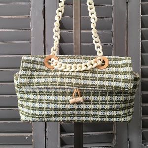 Maria La Rosa Collectible Tweed Purse Resin Strap